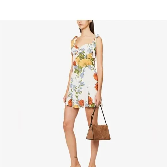 Reformation Niara Dress in Formosa Women's Bustier Top Mini Dress NWT 12 $248 - Picture 2 of 7